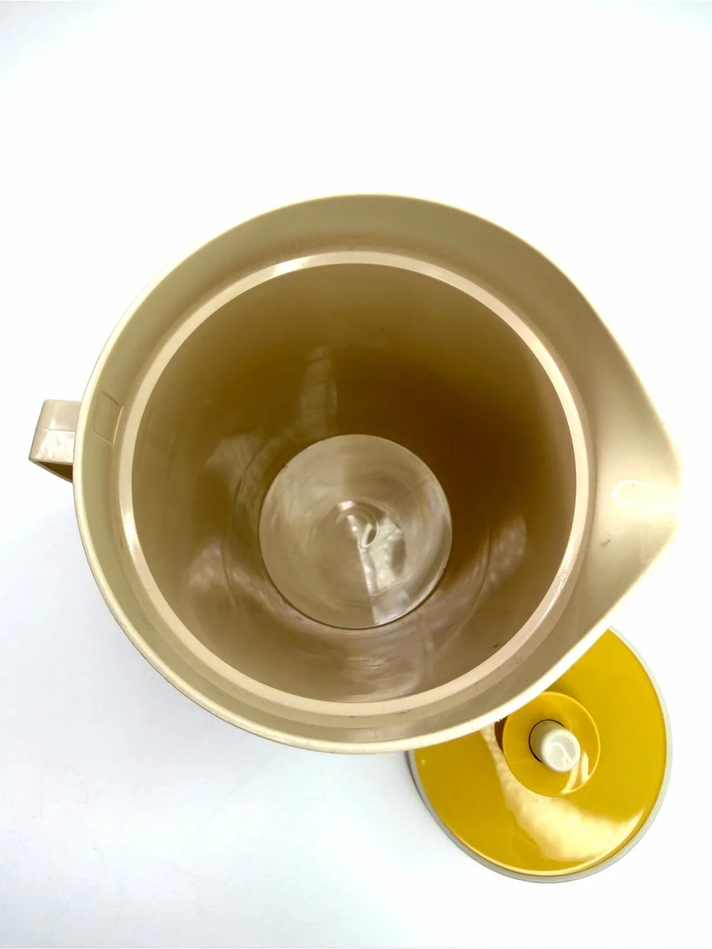 Tupperware Tan Yellow Harvest Floral Vintage Plastic Pitcher